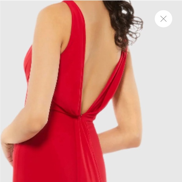 Ieena for Mac Duggal red jersey gown s10 NWT - Picture 5 of 5